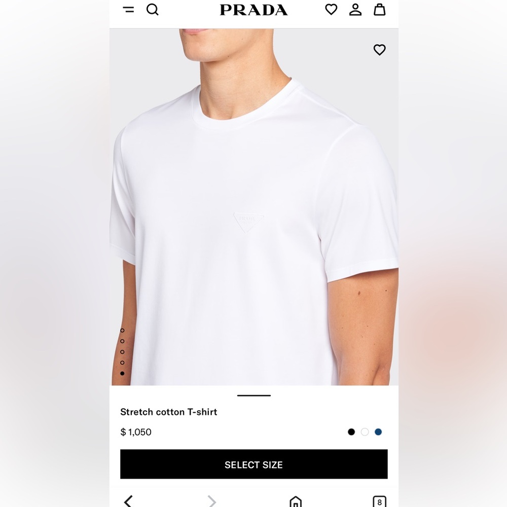 Prada White Stretch cotton T-shirt